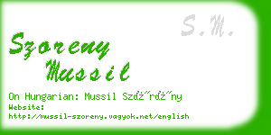 szoreny mussil business card